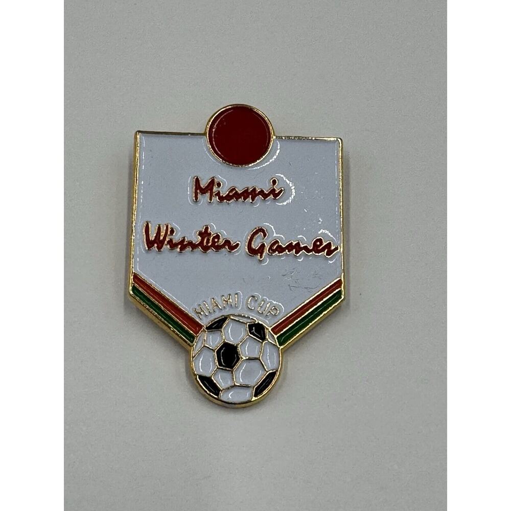 Miami Winter Games Soccer Cup Lapel Pin